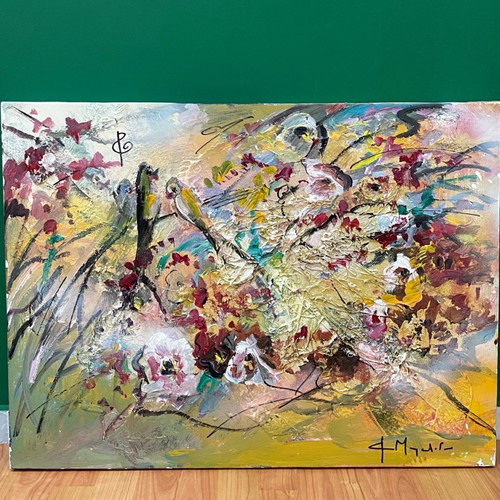 Relief painting on canvas by artist F. Mouratidou new