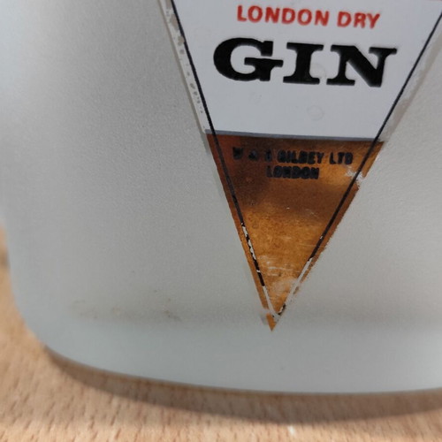 Gilbey's Dry Gin old promotional glass pitcher used