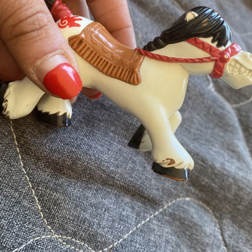 Vintage Fisher Price horse toy, lightly used with minor wear