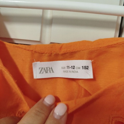 Zara orange crop top for girl 11-12 years used