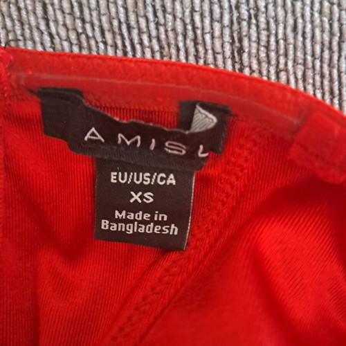 Women's bustier red like new without straps, size XS