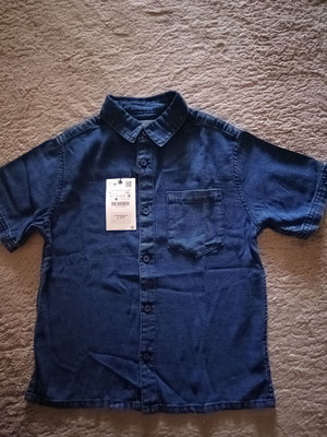 Zara kids denim shirt new, size 128, blue
