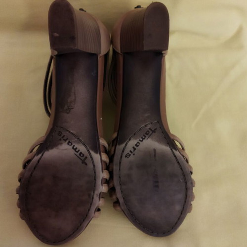 Anatomic Tamaris sandals like new, beige brown, sizes 37.5-38.5