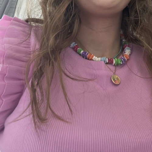 Multicolor shell necklace like new