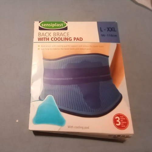Sensiplast back brace with cooling pad, size L-XXL