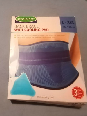 Sensiplast back brace with cooling pad, size L-XXL