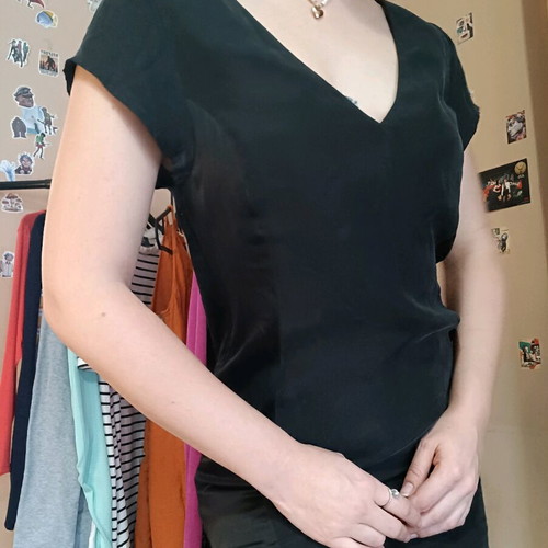 Silk dress black like new