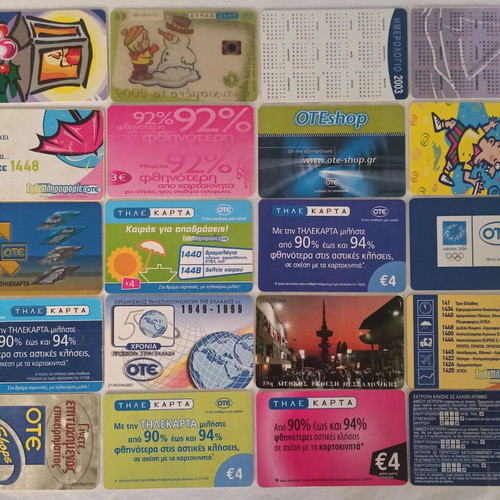 Phone cards used collectible, 119 different