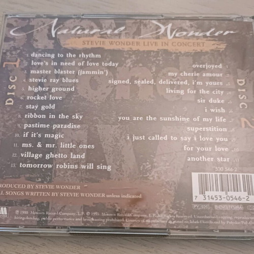 Stevie Wonder Natural Wonder 2 CDs used, R&B Soul