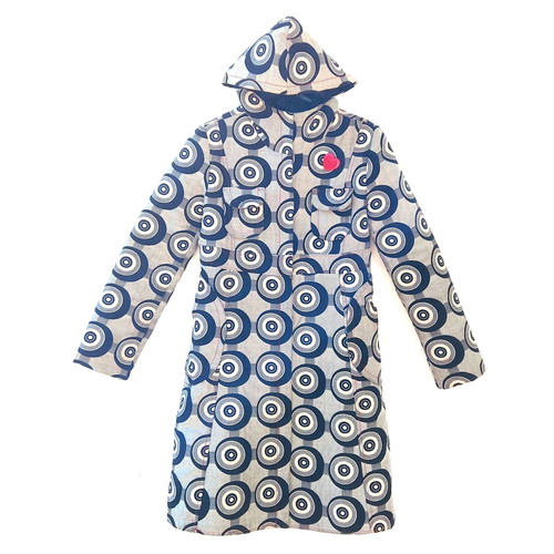 Desigual coat used size 38 with hood and red heart detail