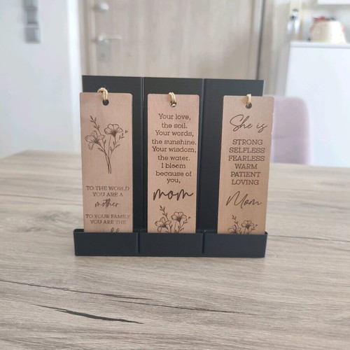 Wood Tales Wooden Bookmarks Set for Mom