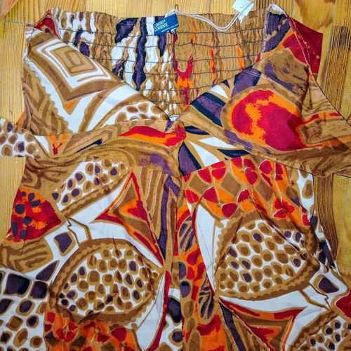 Boho Indian zip culotte viscose jumpsuit new, brown and orange