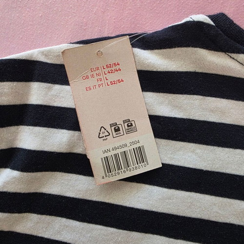 Esmara men's t-shirts size Large 100% cotton new, pack of 2