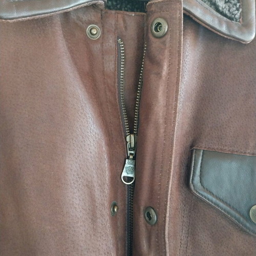 Men's leather coat Wild Cats like new, size 50, brown