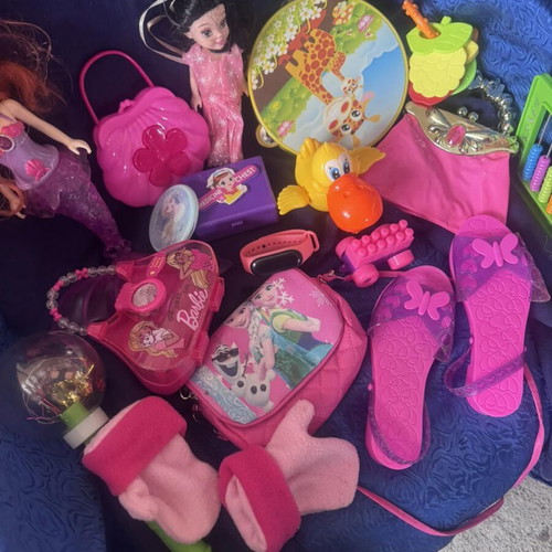 Various toys used, assorted dolls and accessories