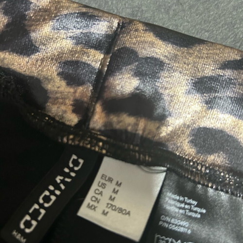 H&M leggings gold leopard like new, shiny