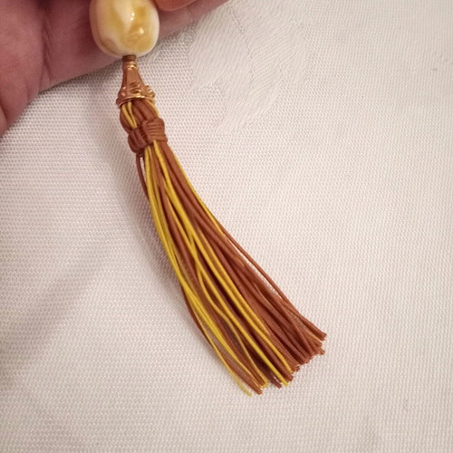 Worry beads with synthetic resin beads in orange color like new