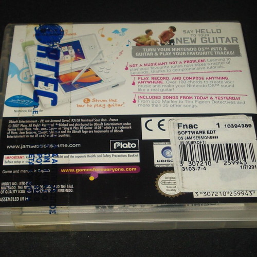 Jam Sessions Sing and Play Guitar Nintendo DS game used with manual