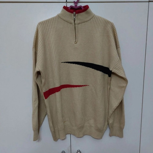90s vintage pullover sweater, beige, XL