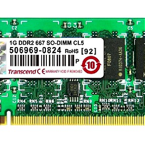 Μνήμη RAM για Laptop 1GB Transcend JetRAM DDR2 PC2-5300 SO-DIMM 667MHz CL5