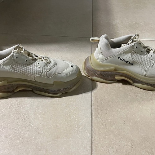 Balenciaga Triple S used beige sneakers size 41