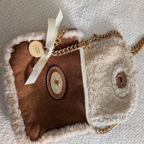 UGG crossbody bag like new, beige and brown