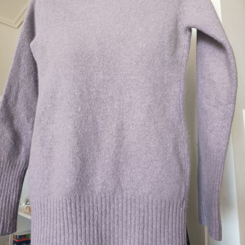 Italian cardigan like new with 40% angora XS/S purple