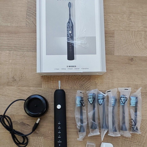 Vexloria Sonic Electric Toothbrush with 5 Modes, Timer, IPX7 Waterproof, USB