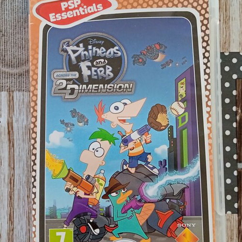 Phineas and Ferb Across the 2nd Dimension PSP game used