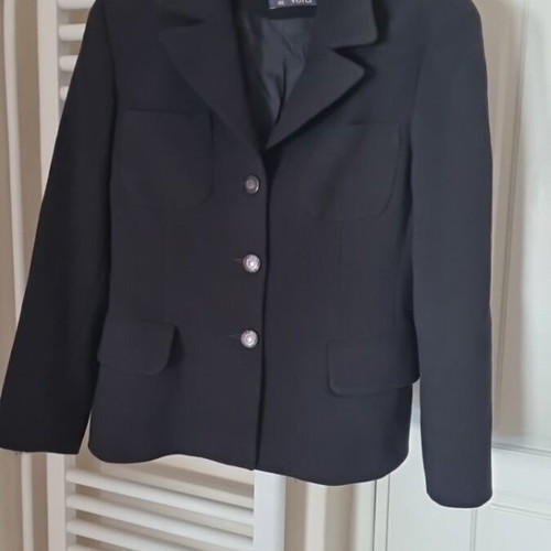 Jacket with shoulder pads used, black, size M