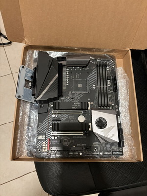 X570 Aorus Pro AM4 motherboard with backplate and IO shield