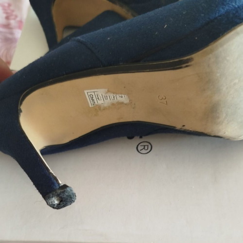 Ideal Shoes ankle boots size 37 used dark blue with worn heel