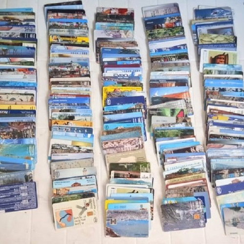 Phone cards used, pack of 250 pieces