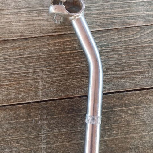 Silver bicycle handlebar with stem like new