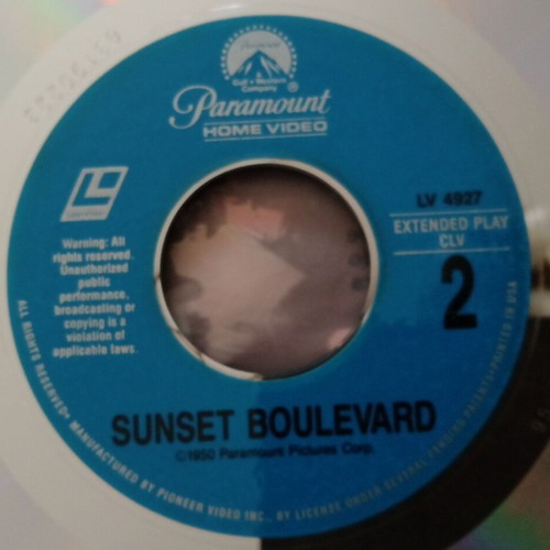 Sunset Boulevard 1950 LaserDisc like new