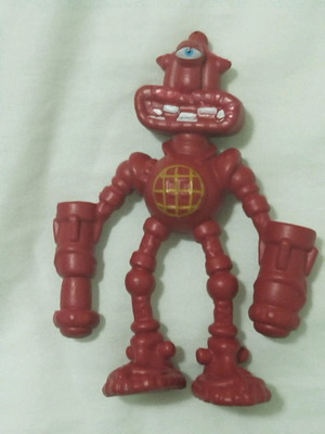 Plastic robot figure like new, red