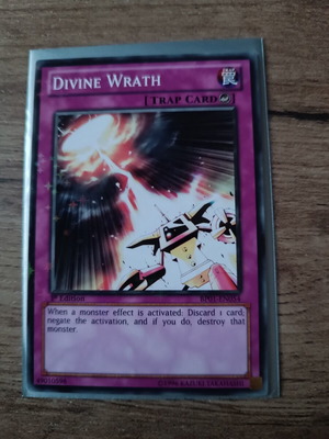Divine Wrath YuGiOh Card mint, 1st Edition, Starfoil Rare