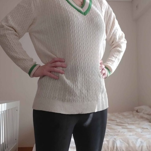 Cashmere Sweater size L new, white
