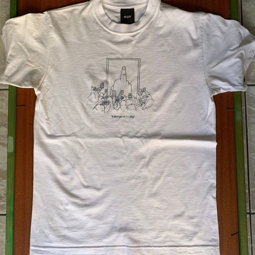 HUF t-shirt used, size small, white