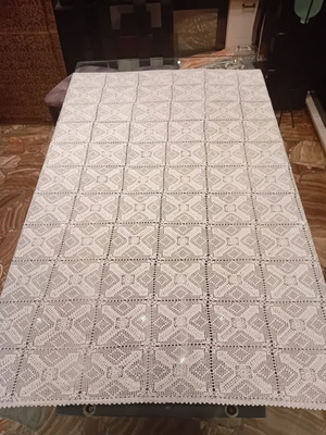 Handmade tablecloth and runners set, like new