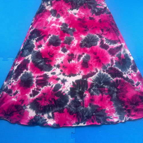 Y2K Tie-Dye Maxi Skirt Fuchsia and Black, Like New, Size M