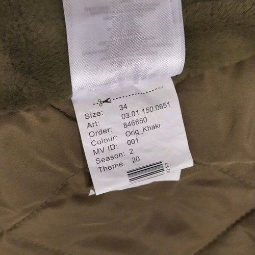 Hooded jacket size 34 like new, khaki