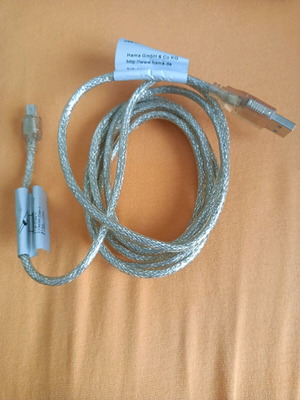 Mini USB Type B 5 pins cable 2 meters like new