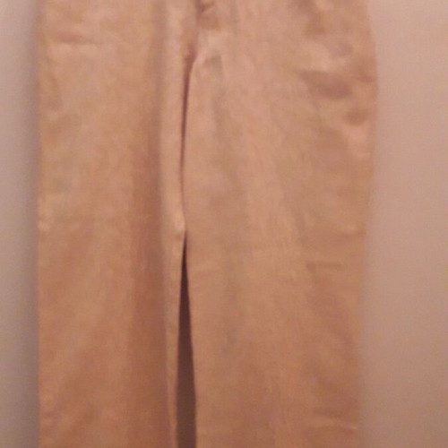 Guess women's pants used, beige with embossed patterns, size Small