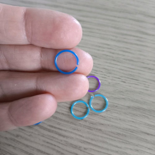 Set of 10 hoop earrings new, allergy resistant, multicolor resin
