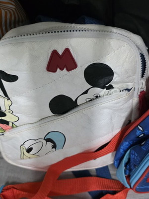 Bag used, white with cartoon design