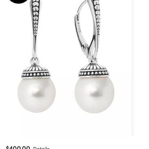 LAGOS Sterling Silver Freshwater Pearl Earrings Like New