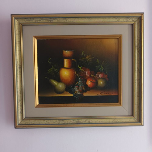 Oil painting 40x35 cm used, signed