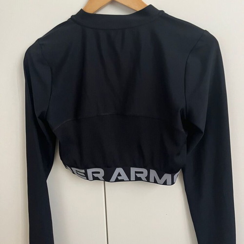 Under Armour Heat Gear Rib 1/4 Zipped Shirt like new, black, size M