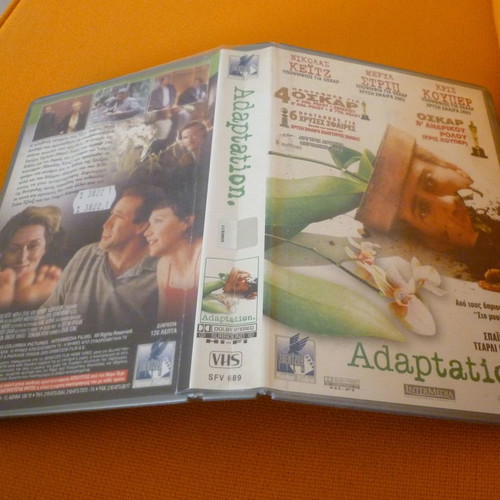 Adaptation VHS tape used, comedy, crime, subtitles
